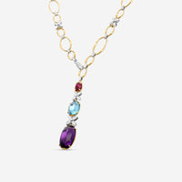 Marco Bicego Marrakech Onde 18K Yellow & White Gold Diamond & Multi-Gemstone Necklace CG828-LB3_MX01_YW_M5 - THE SOLIST