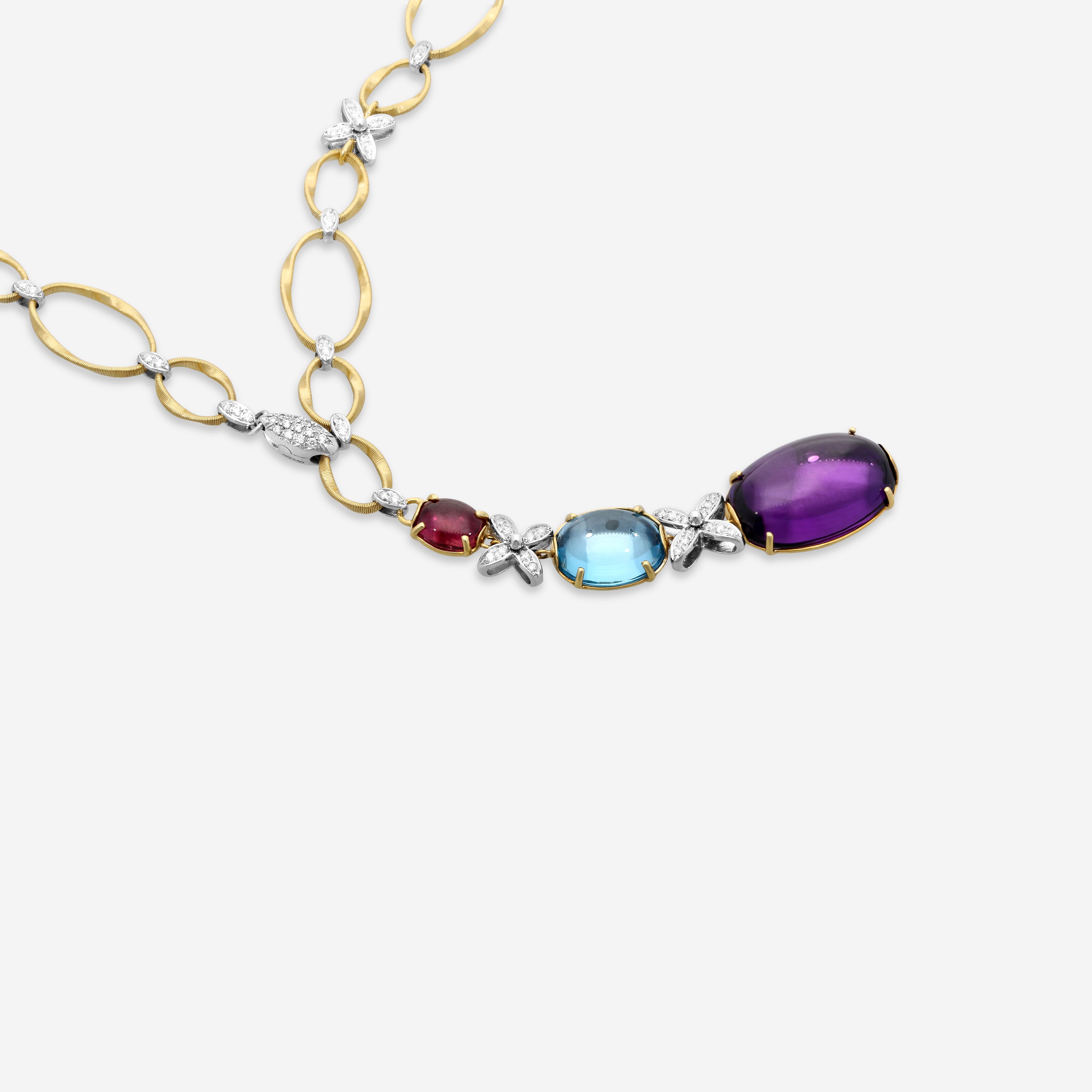 Marco Bicego Marrakech Onde 18K Yellow & White Gold Diamond & Multi-Gemstone Necklace CG828-LB3_MX01_YW_M5 - THE SOLIST
