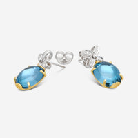 Marco Bicego Marrakech Onde 18K Yellow & White Gold Diamond & Topaz Drop Earrings OG394-B3_TP01_YW_M5