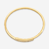 Crivelli 18K Yellow Gold Diamond Open Bangle Bracelet B0254E-6.5 - THE SOLIST