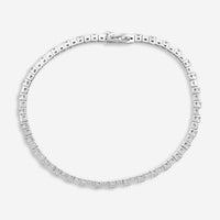 Crivelli 18K White Gold Diamond Alternating Line Tennis Bracelet B0319E-7 - THE SOLIST