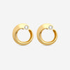 Crivelli Like 18K Yellow Gold Diamond C Earrings E0271E - THE SOLIST