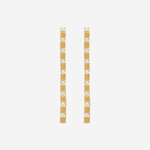 Crivelli 18K Gold Diamond Dangle Drop Earrings E028