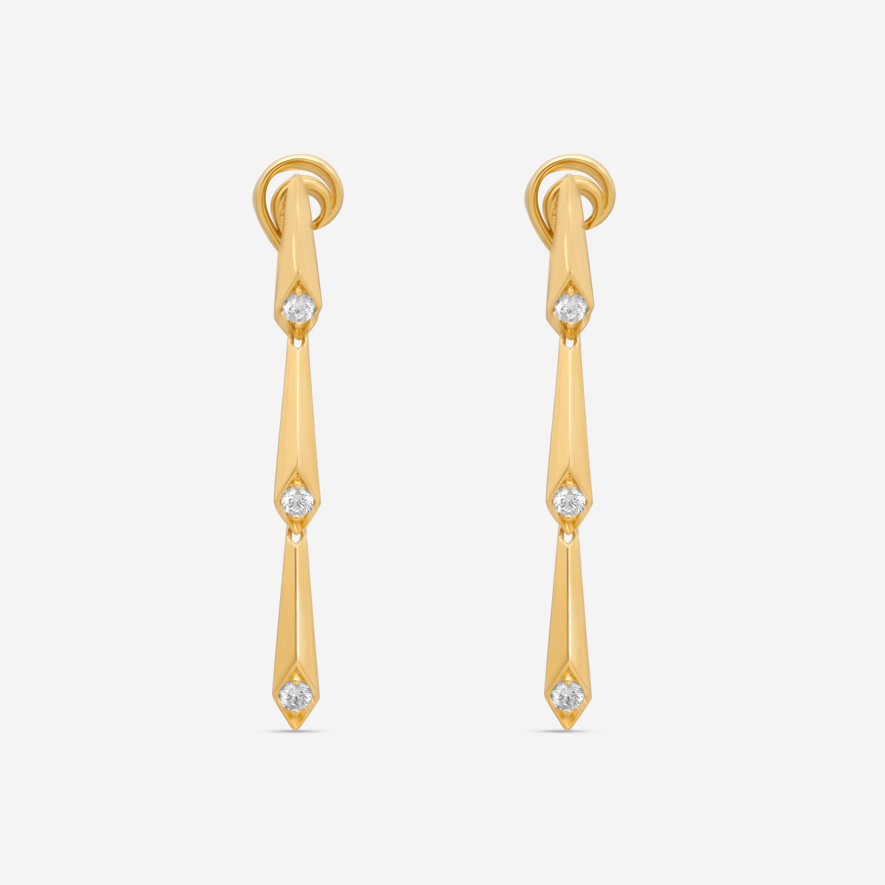 Crivelli 18K Yellow Gold Diamond Dangle Earrings E0324E