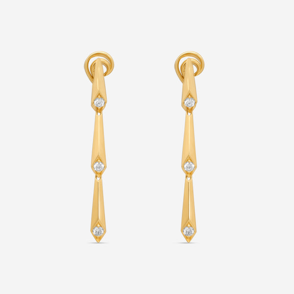 Crivelli 18K Yellow Gold Diamond Dangle Earrings E0324E