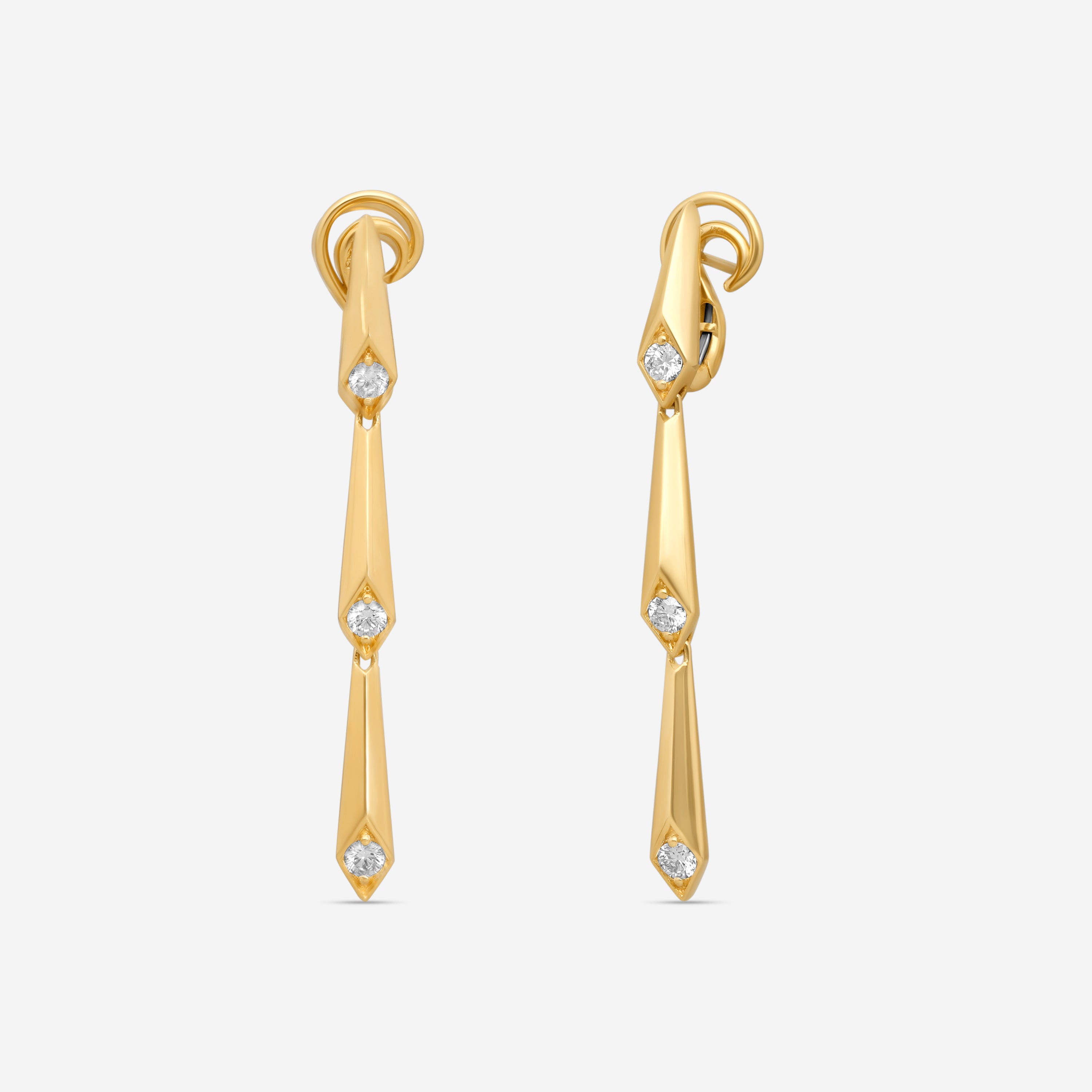 Crivelli 18K Yellow Gold Diamond Dangle Earrings E0324E