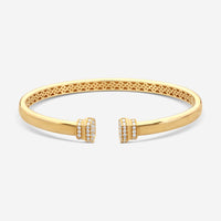Crivelli Pillar 18K Yellow Gold Diamond Bangle Bracelet G0117E
