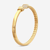 Crivelli Pillar 18K Yellow Gold Diamond Bangle Bracelet G0117E