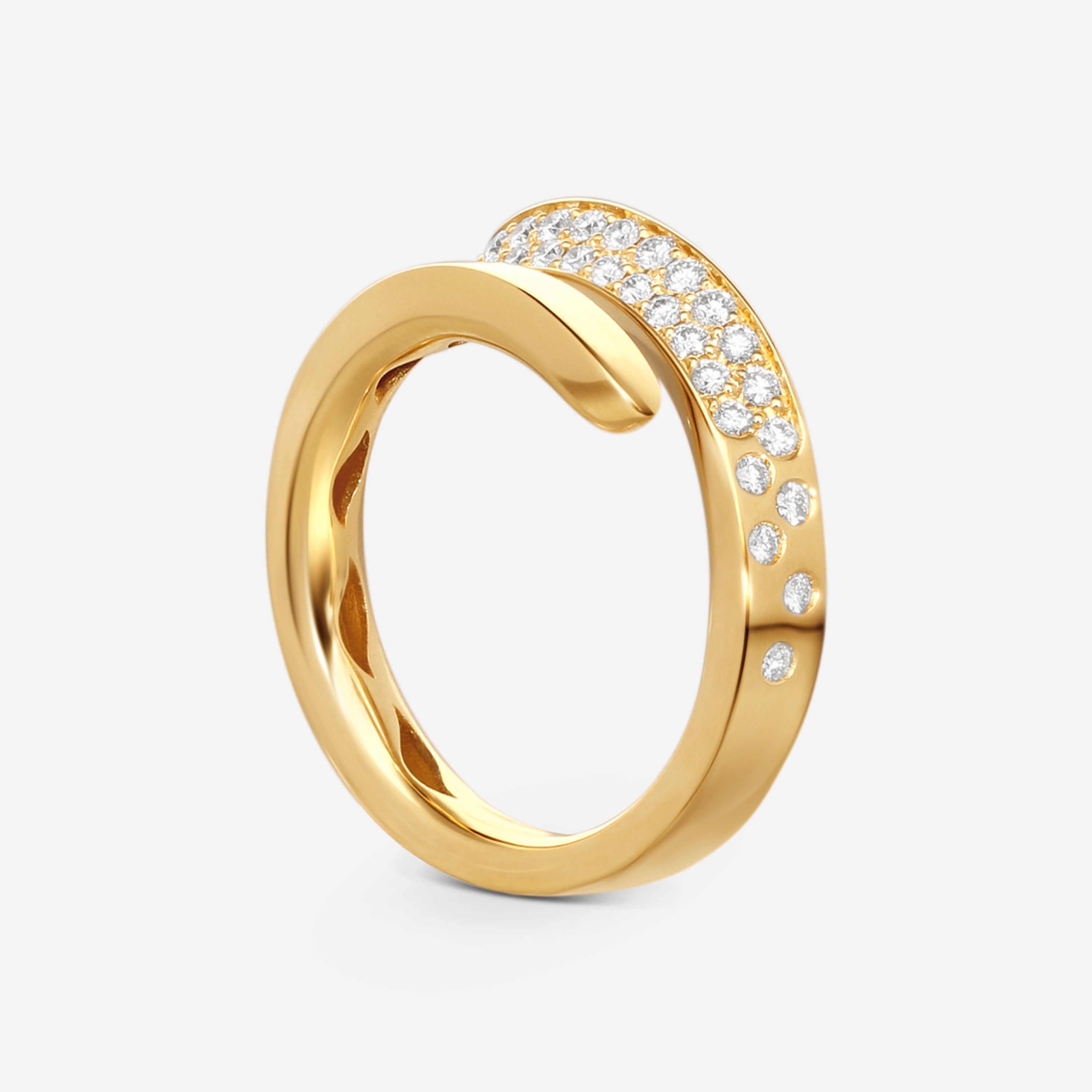 Crivelli 18K Yellow Gold Diamond Slim Wrap Ring Sz. 7 R0216E-7 - THE SOLIST