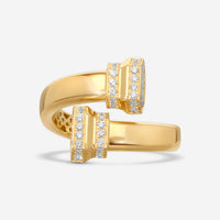 Crivelli 18K Yellow Gold Two-Headed Pillar Wrap Ring Sz. 7 R0312E-7 - THE SOLIST