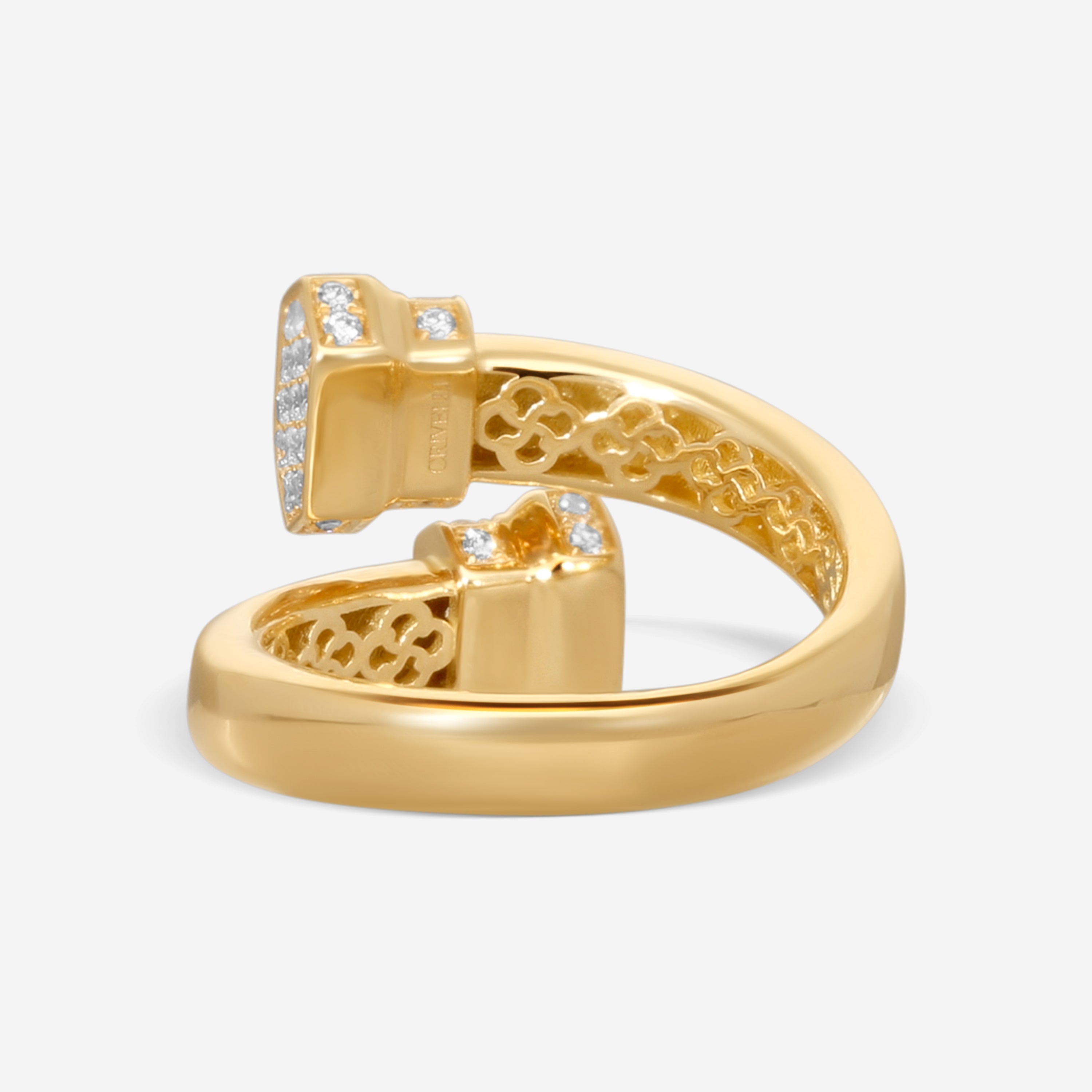 Crivelli 18K Yellow Gold Two-Headed Pillar Wrap Ring Sz. 7 R0312E-7 - THE SOLIST