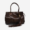 Armenta Brown Caiman Leather Large Tote Bag 20315