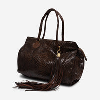 Armenta Brown Caiman Leather Large Tote Bag 20315