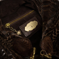 Armenta Brown Caiman Leather Large Tote Bag 20315