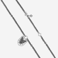 Armenta Men's Grey Sterling Silver Black Sapphire Pendant Necklace 20327