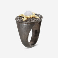 Armenta  18K Yellow Gold & Sterling Silver Diamond & Turkish Chalcedony Statement Ring 20513