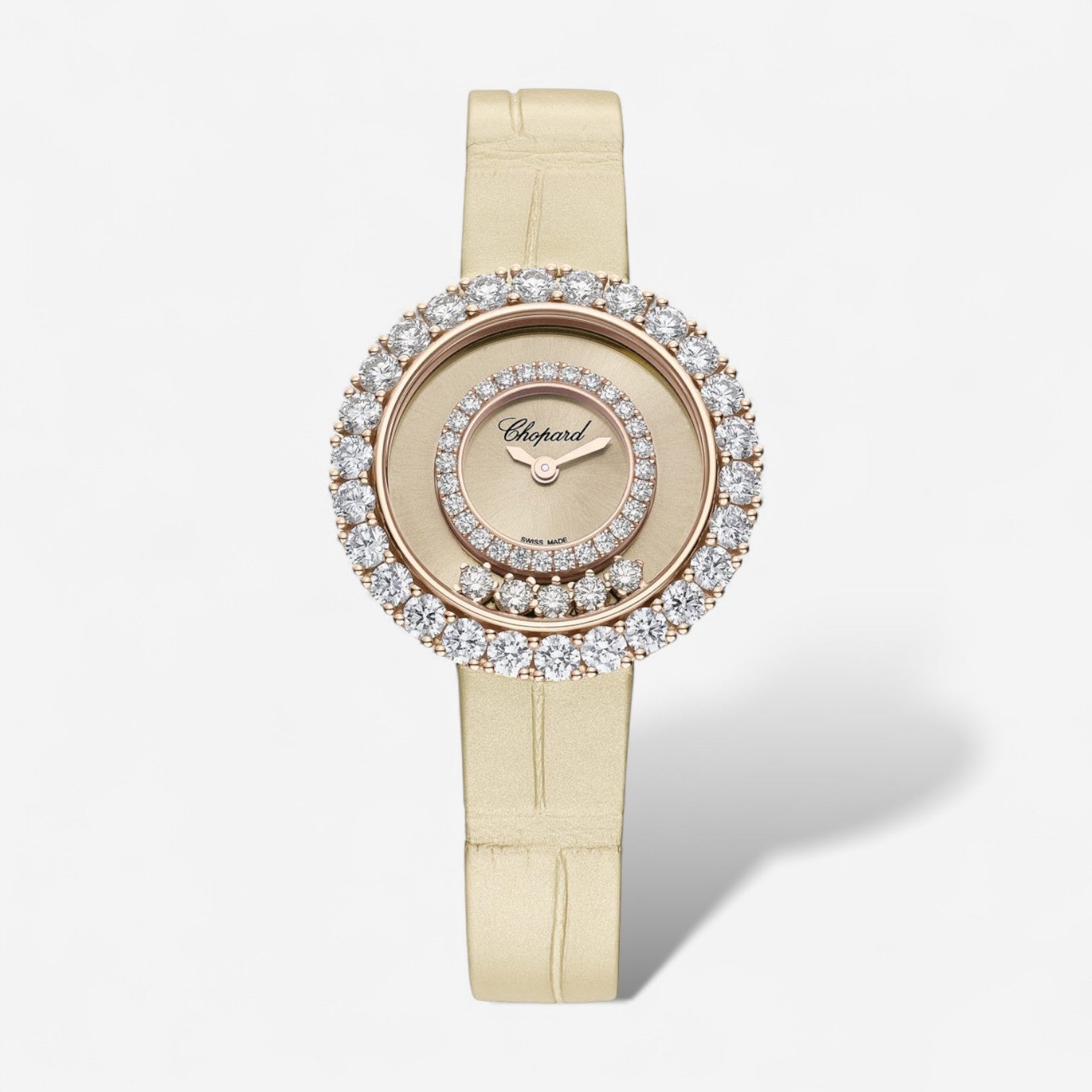 Chopard Happy Diamonds Joaillerie 18K Rose Gold Quartz Ladies Watch 205369-5002