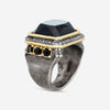 Armenta 18K Yellow Gold & Grey Sterling Silver Tiger Eye & Champagne Diamond Statement Ring Sz. 8 20576