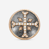 Armenta 14K Rose Gold & Grey Sterling Silver Diamond Cross Statement Ring Sz. 9 20646-1 - THE SOLIST