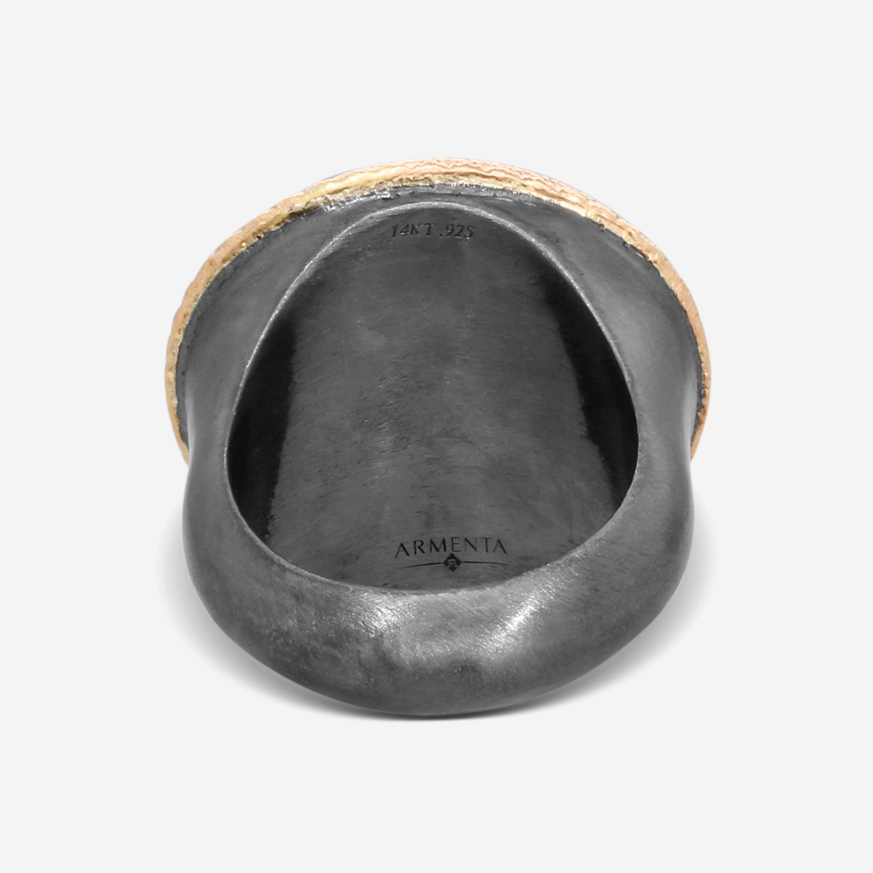 Armenta 14K Rose Gold & Grey Sterling Silver Diamond Cross Statement Ring Sz. 9 20646-1 - THE SOLIST