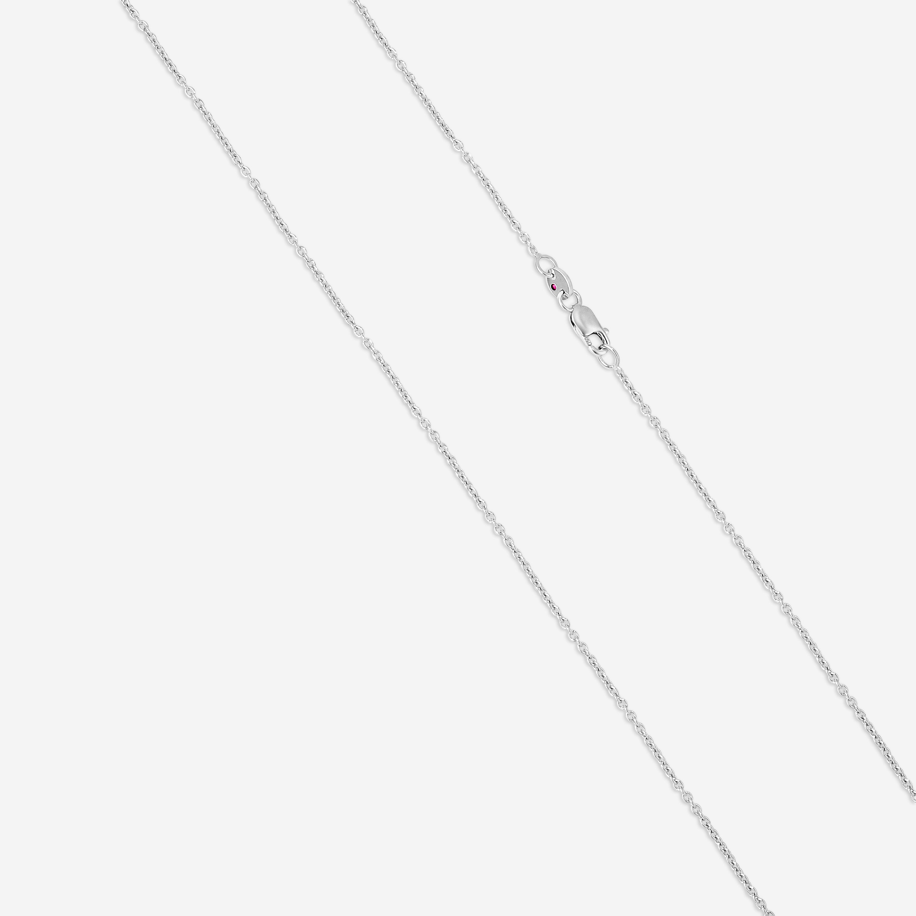 Roberto Coin 18K White Gold & Black Enamel Diamond Pendant Necklace 206724AWCHND - THE SOLIST