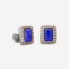 Armenta Romero 18K Yellow Gold & Blackened Sterling Silver Champagne Diamond & Lapis Lazuli Cufflinks 20713