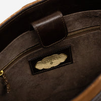 Armenta Brown Calf Leather Crossbody Saddle Bag 20735