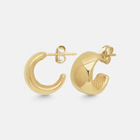 Ina Mar 14K Yellow Gold Flat Band Hoop Earrings 21/3368