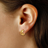 Ina Mar 14K Yellow Gold Flat Band Hoop Earrings 21/3368