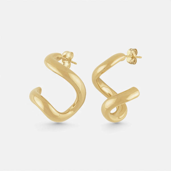 Ina Mar 14K Yellow Gold Freeform Twist Drop Earrings 21/3372