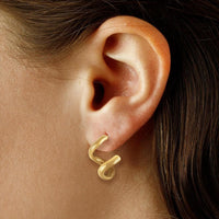 14K Yellow Gold Freeform Twist Drop Earrings 21/3372 - THE SOLIST