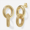 14K Yellow Gold Textured Chain Link Drop Earrings 21/3407-T - THE SOLIST