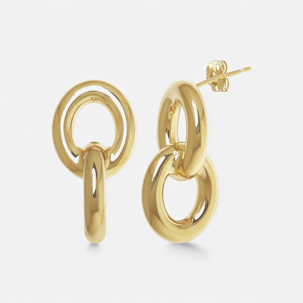 Ina Mar 14K Yellow Gold Thick Chain Link Drop Earrings 21/3407 - THE SOLIST