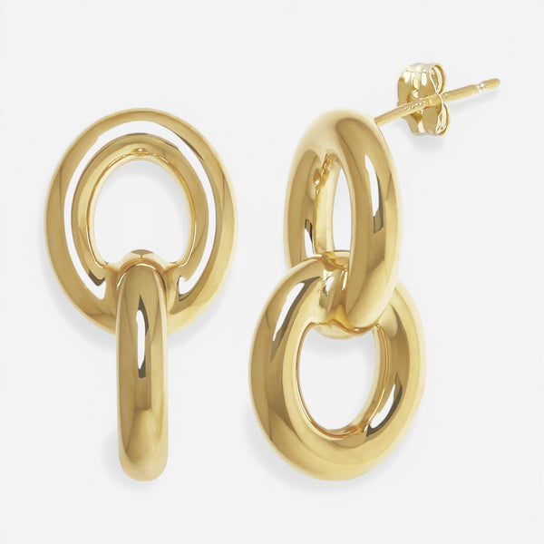 Ina Mar 14K Yellow Gold Thick Chain Link Drop Earrings 21/3407