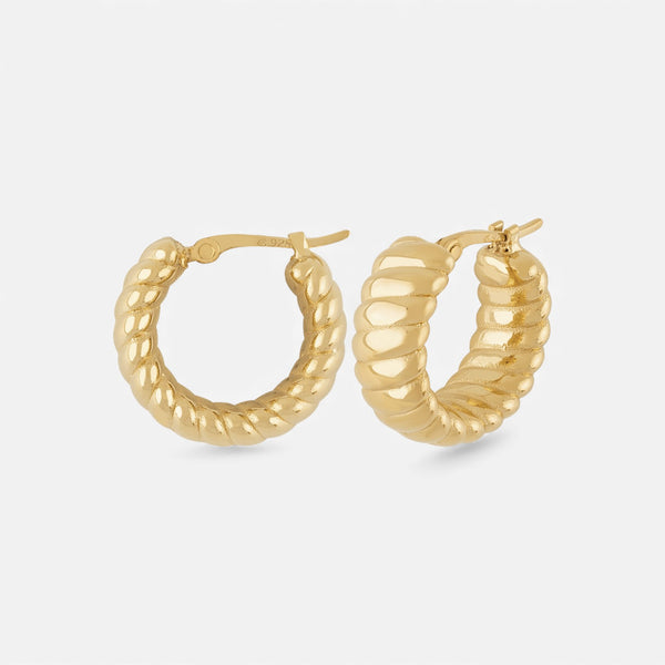 Ina Mar 14K Yellow Gold Multi-Twist Hoop Earrings 21/4219