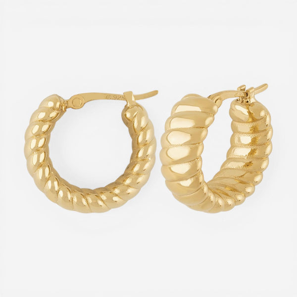 Ina Mar 14K Yellow Gold Multi Twist Hoop Earrings 21/4219