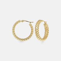 Ina Mar 14K Yellow Gold Spiral Twist Hoop Earrings 21/4259