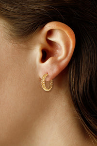 Ina Mar 14K Yellow Gold Spiral Twist Hoop Earrings 21/4259