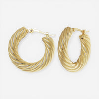 Ina Mar 14K Yellow Gold Spiral Twist Hoop Earrings 21/4265