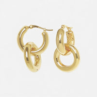 Ina Mar 14K Yellow Gold Donut Drop Hoop Earrings 21/4292