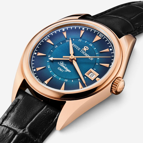 Revue Thommen Heritage GMT Stainless Steel Automatic Men's Watch 21010.2465