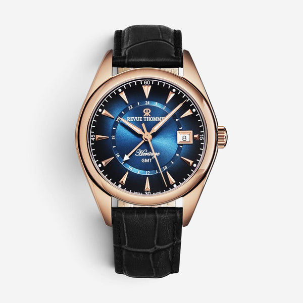 Revue Thommen Heritage GMT Stainless Steel Automatic Men's Watch 21010.2465