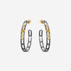 Armenta 18K Yellow Gold & Grey Sterling Silver Ethiopian Opal & Spinel Hoop Earrings 21064