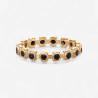 Armenta 14K Rose Gold Black Sapphire Cross Band Ring Sz. 6.5 21071