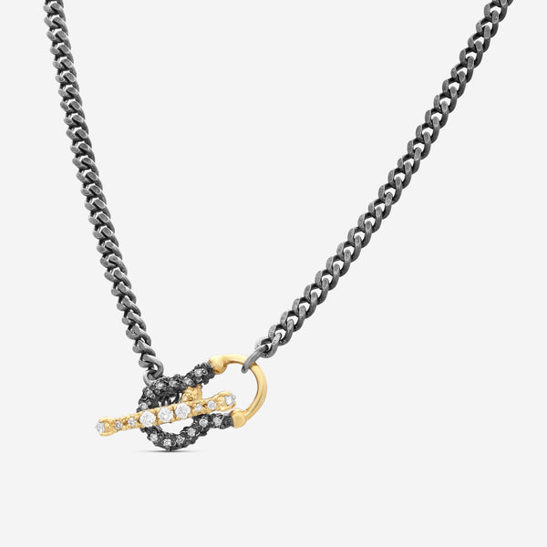 Armenta 18K Yellow Gold & Grey Sterling Silver Diamond Necklace 21111