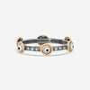 Armenta 14K Rose Gold Evil & Eye Enamel Champagne Diamond Stack Band Ring Sz. 6.5 21214