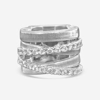 Marco Bicego Masai 18K White Gold Diamond 5-Strand Band Ring Sz. 7 AG331_B_W_01