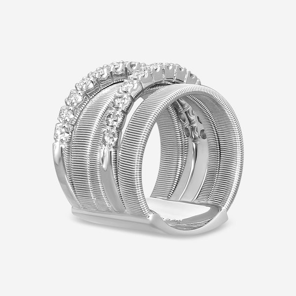Marco Bicego Masai 18K White Gold Diamond 5-Strand Band Ring Sz. 7 AG331_B_W_01