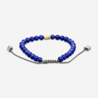 Armenta Romero 18K Yellow Gold Blue Lapis & Champagne Diamond Beaded Bracelet 21298