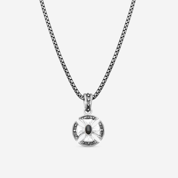 Armenta Romero Grey Sterling Silver Tiger Eye Round Enhancer Necklace 21365